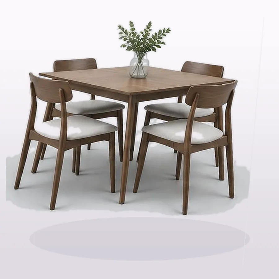 Outdoor Sectional Set Aluminum Woodgrain Yellow Gray L-Shape 4 Pc, view 2