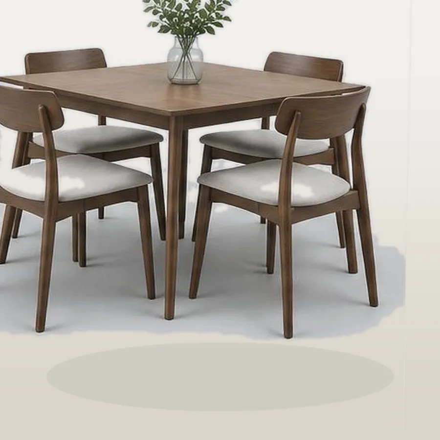 Outdoor Sectional Set Aluminum Woodgrain Yellow Gray L-Shape 4 Pc, view 3