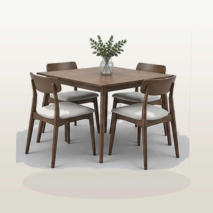 Outdoor Sectional Set Aluminum Woodgrain Yellow Gray L-Shape 4 Pc